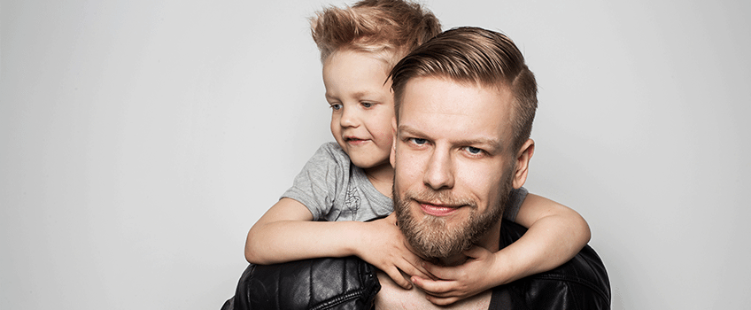 Millennial Dad and His Son