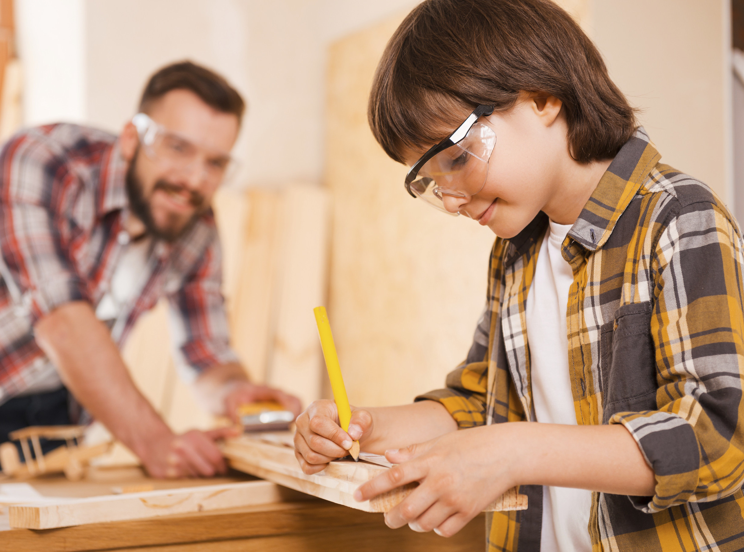 Father & son on a DIY project 