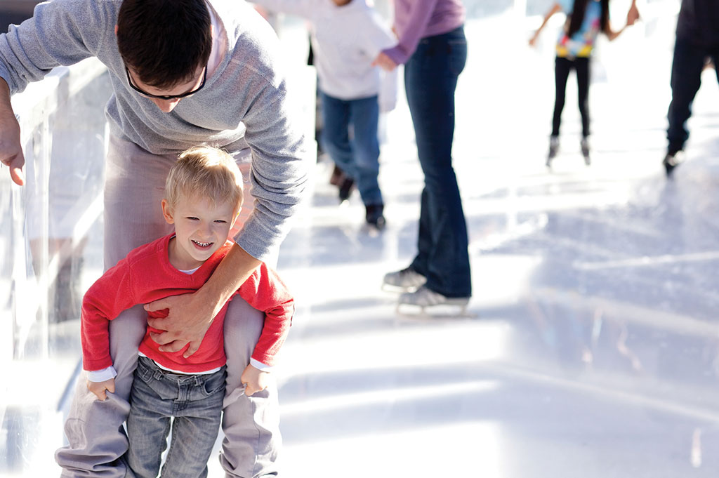 Father & son ice skating