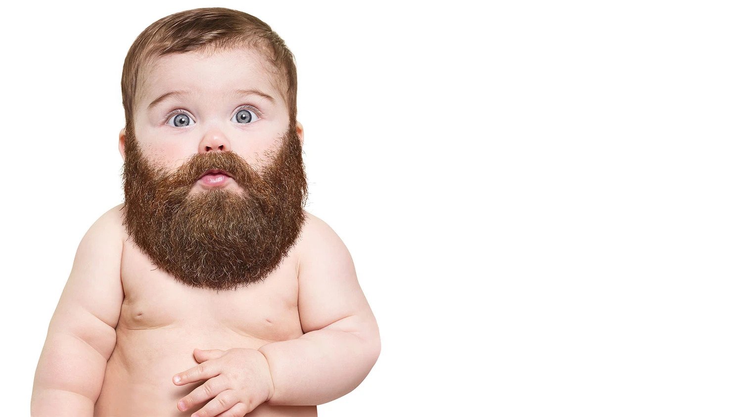 baby with a beard