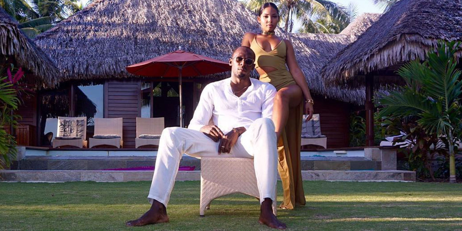 Usain Bolt with his girlfriend, Kasi J. Bennett