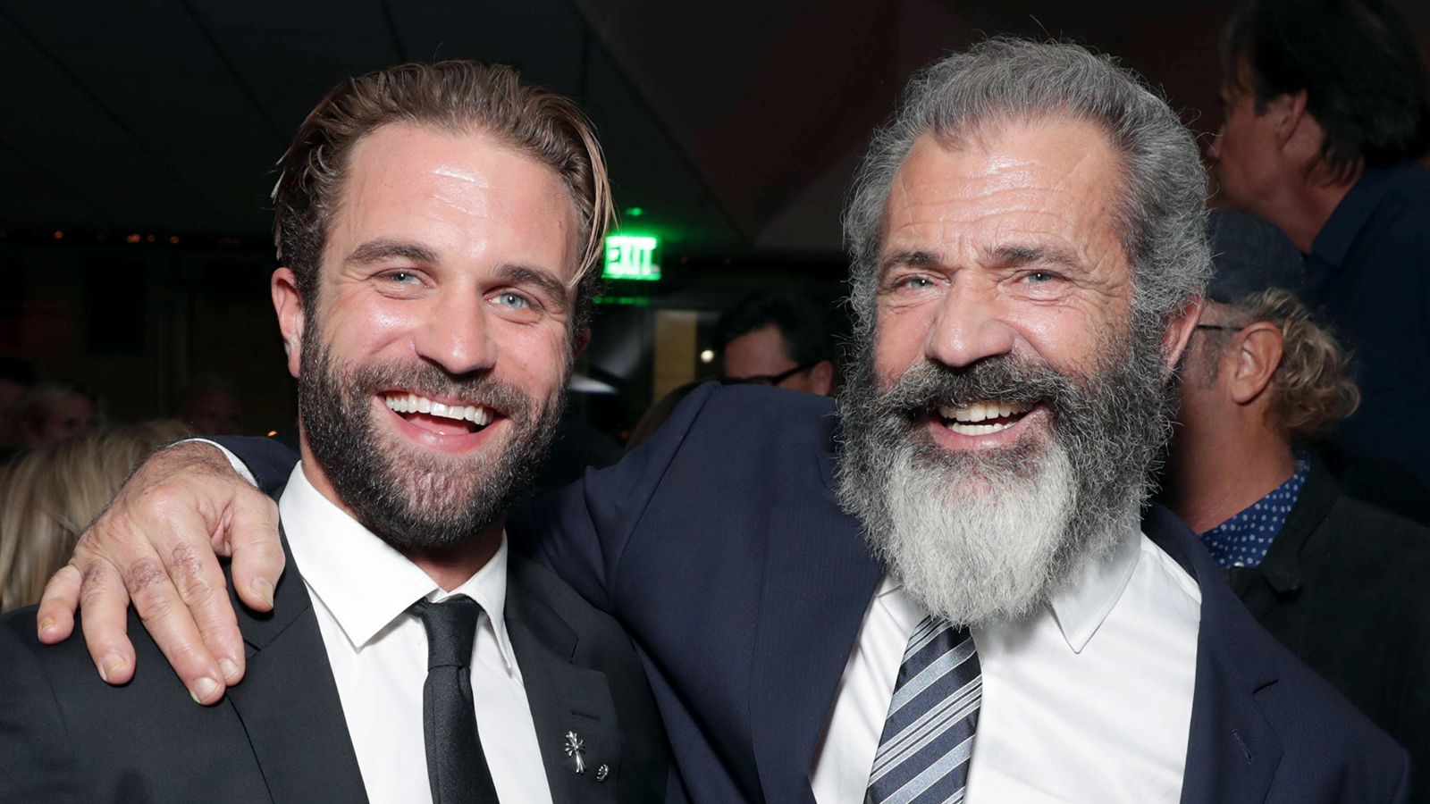 Actor Mel Gibson with his son Milo Gibson
