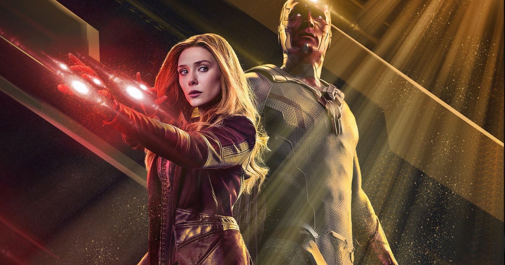 Marvel characters Wanda Maximoff and Vision portrayed by Elizabeth Olsen and Paul Bettany