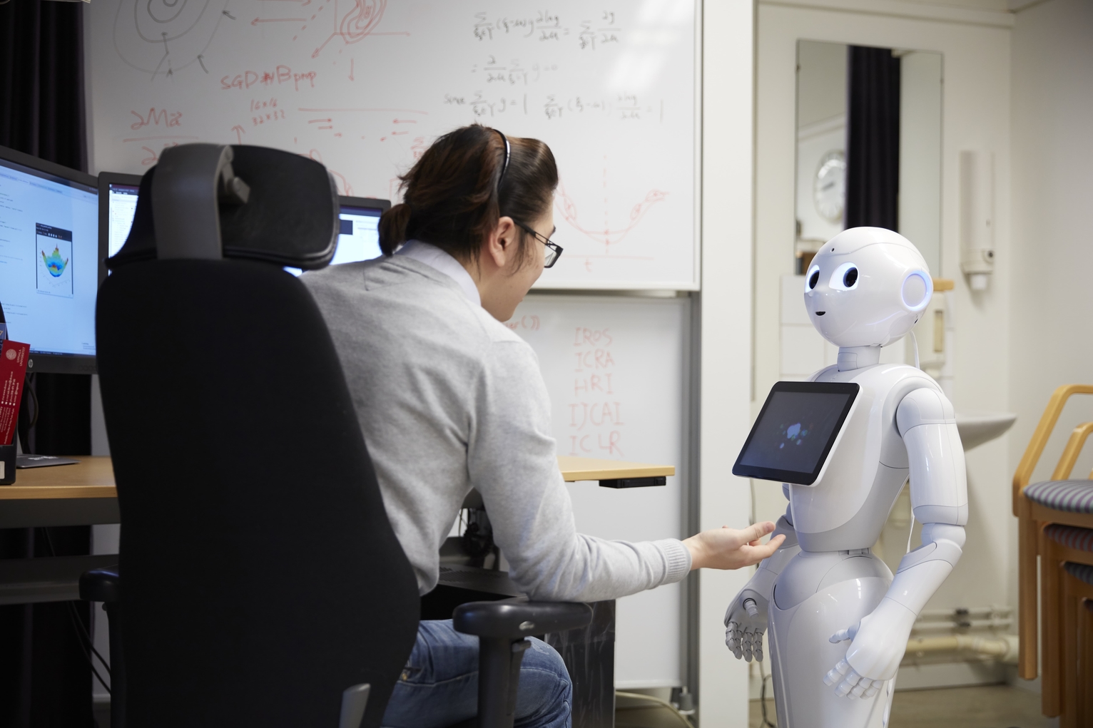 Social Robot Interacting With a Person