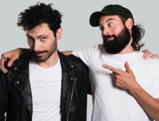 Two guys with trimmed beards and mustaches